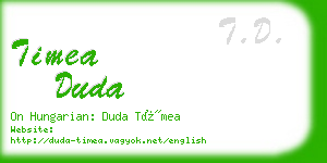 timea duda business card